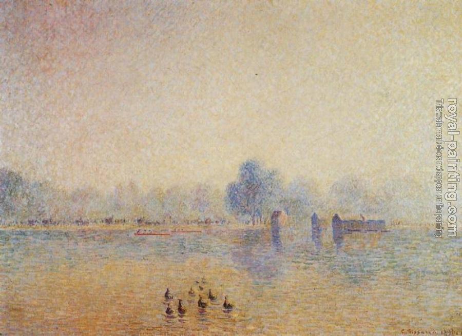 Camille Pissarro : The Serpentine, Hyde Park, Fog Effect